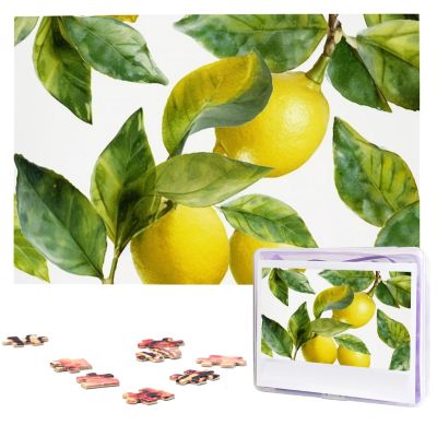1000PCS Jigsaw Puzzle for Adults Personalized Picture Puzzle Lemon Branch Leaves Customized Wooden Puzzle for Family, Birthday, Wedding, Game Nights Gifts Animal Puzzle 29.5x19.7 inches