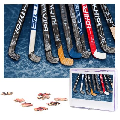 1000PCS Jigsaw Puzzle for Adults Personalized Picture Puzzle Ice Hockey Sticks Customized Wooden Puzzle for Family, Birthday, Wedding, Game Nights Gifts Animal Puzzle 29.5x19.7 inches