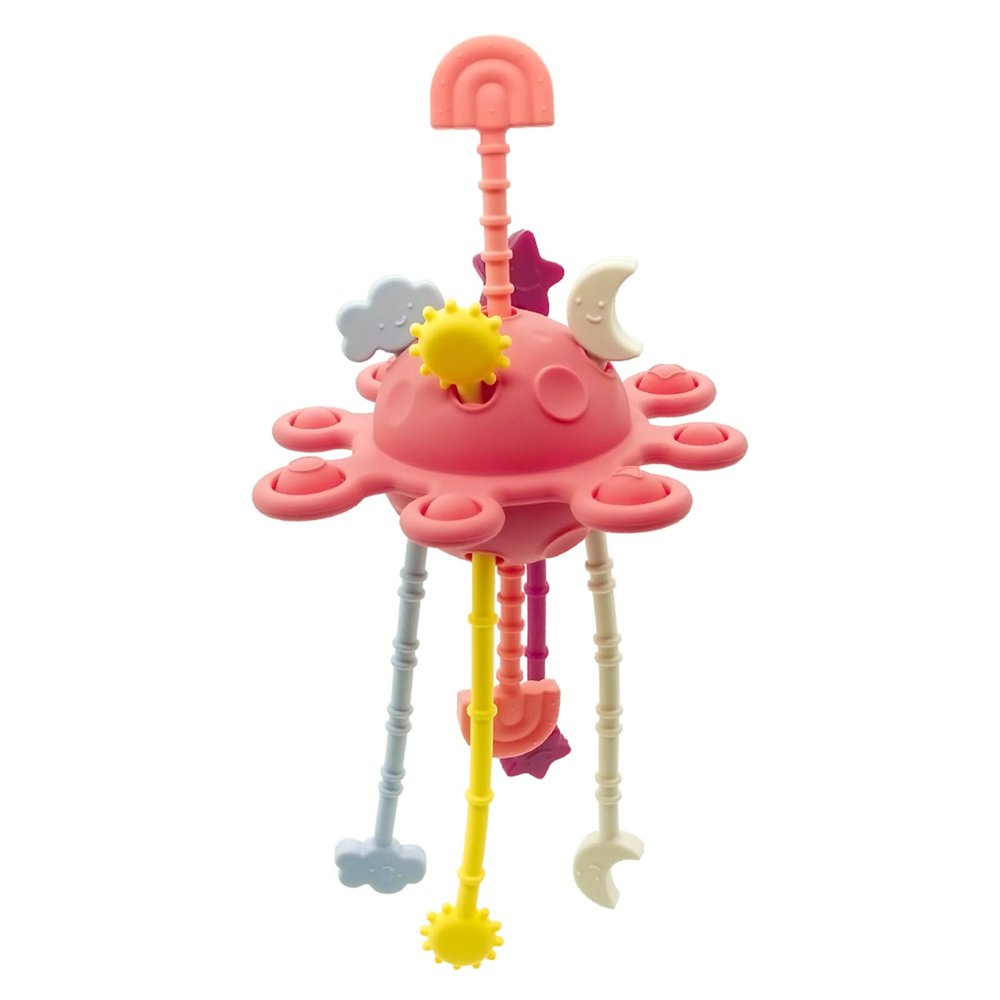 Montessori Sensory Toys for Babies 18 Months, Silicone Pull String Teething Toys for Baby Toys 18 Months, Infant Fidget Toys for Toddlers 2-3 Education Newborn Gifts