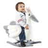 Rock My Baby Rocking Horse, Gray Stork Animal Rocker for Toddlers 1-3, Plush Rocking Horse with Seat, Wooden Rocking Horse Boys and Girls Gift, (Gray Stork Bird), CPC Certified view 1