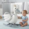 Rock My Baby Rocking Horse, Gray Stork Animal Rocker for Toddlers 1-3, Plush Rocking Horse with Seat, Wooden Rocking Horse Boys and Girls Gift, (Gray Stork Bird), CPC Certified view 3