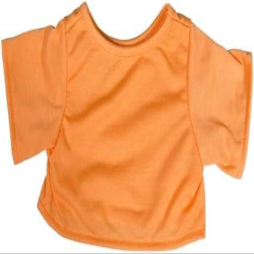 Vibrant Orange T-Shirt Plush Toy Outfit for 610 inch Stuffed Animals Soft Comfortable Casual Wear for Teddy Bears, Ideal Dress-Up Costume and Gift for Kids & Creative Play