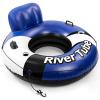 2025 New & Upgraded River Tubes for Floating Heavy Duty, Inflatable Float for Beach Lake Rafting, Fool Floats with Mesh Bottom, Cup Holder, Backrest view 1