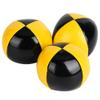 3PCS Yellow Black PU Thud Juggling Balls Clown Playing Juggle Ball Set for Beginner, Premium Quality PU Leather Material Comfortable Hold, Tear Resistant Firm Long Service Life, view 1