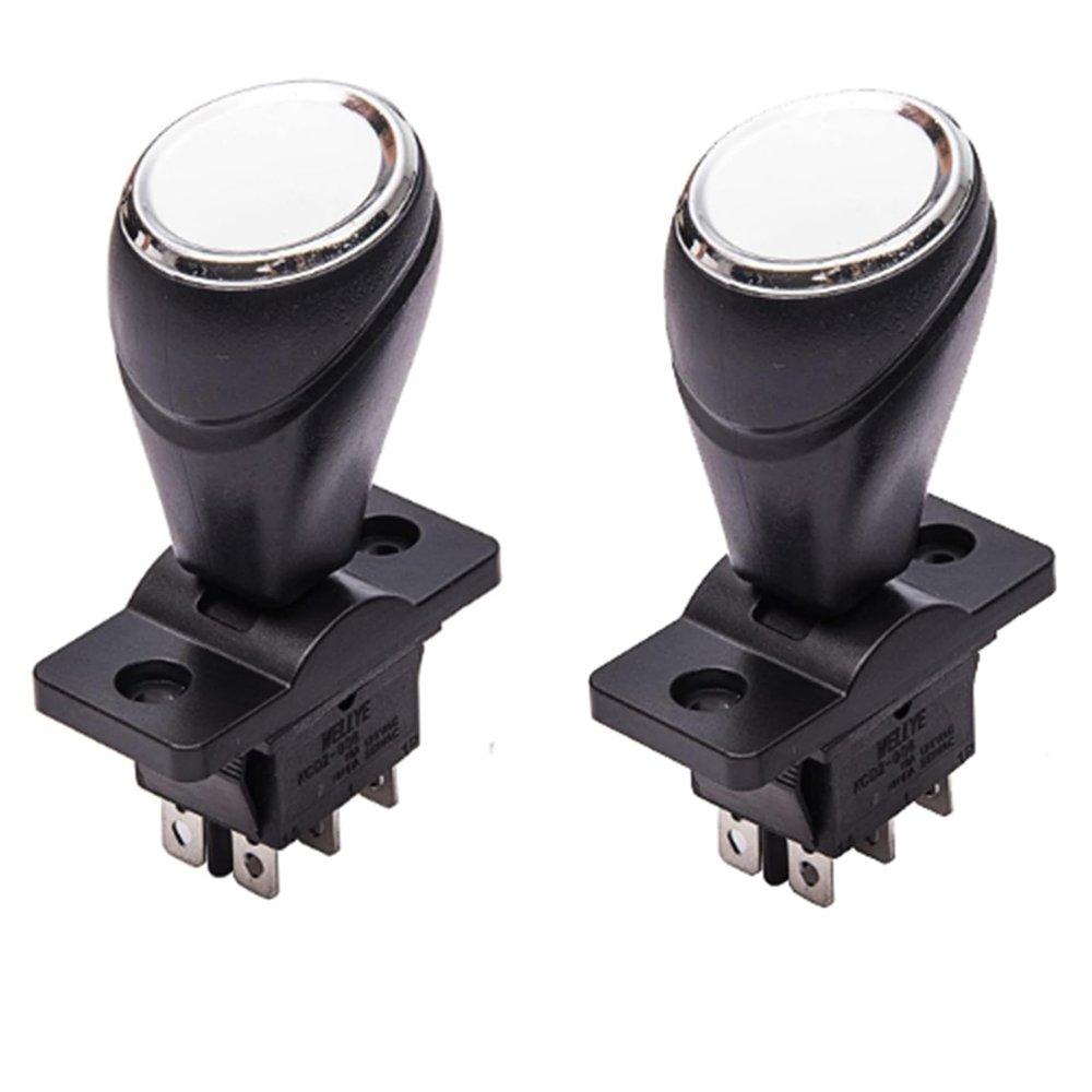 2Pcs weelye Children's Electric Car Joystick Toy Bumper Car Forward Reverse Switch On The Car Forward and Backward Switch, Children Rotate 360 Degrees Toy Car Push Rod Shift Automatic Reset Switch
