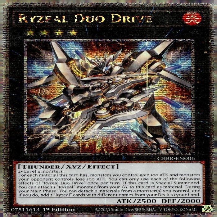 Ryzeal Duo Drive (Quarter Century Secret Rare) - CRBR-EN006 - Quarter Century Secret Rare - 1st Edition