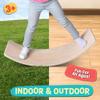 Acorn Avenue Non Slip Balance Board, 35 Inch Non Slip Felt Rocker Board Durable Wood, Kids Toddler Open Ended Learning Toy, Yoga Curvy Board view 4