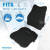 FORTEM Car Seat Cushion and Back Support Pillow, Memory Foam Car Wedge Cushion, Comfort Back Rest and Lumbar Support for Driving, Non Slip Seat Pad, Adjustable Straps, Washable Cover view 2