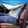 FORTEM Car Seat Cushion and Back Support Pillow, Memory Foam Car Wedge Cushion, Comfort Back Rest and Lumbar Support for Driving, Non Slip Seat Pad, Adjustable Straps, Washable Cover view 3