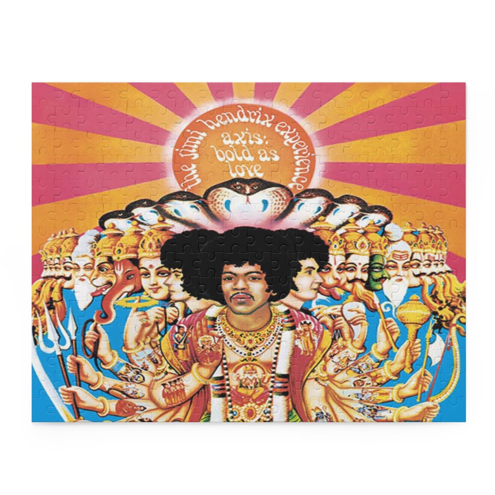 Harmony Puzzles (120, 252, 500-Piece) - Jimi Hendrix, Music Puzzle, Custom Jigsaw Puzzle, Personalized Photo Puzzle