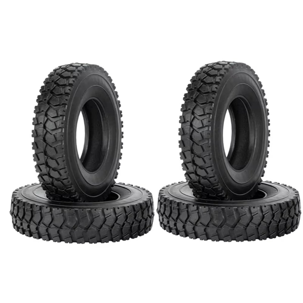 Compatible with Tamiya for Man for King for Hauler for ACTROS for Scania 1/14 RC Parts 4Pcs 19Mm Rubber Tires Semi Tractor Truck Tipper RC Tires