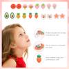 9 Pairs Kids Clip On Earrings for Little Girls, Vegetable Fruit Flower Toddler Earrings with Ear Pads for Teen Jewelry Gift view 4