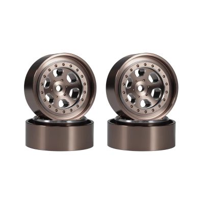 4Pcs 1.3 Inch Metal Beadlock Wheel Rim Wheel Hub for TRX4M 1/18 RC Crawler Car Upgrade Parts Accessories,5