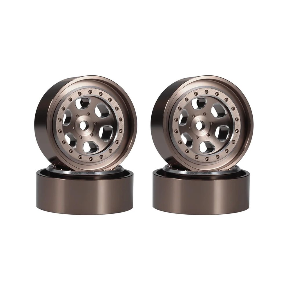 4Pcs 1.3 Inch Metal Beadlock Wheel Rim Wheel Hub for TRX4M 1/18 RC Crawler Car Upgrade Parts Accessories,5