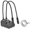 Microscope Kit 2 in 1/3 in 1 6500K 6W Microscope LED Gooseneck Light Industry Illuminator Lamp Spot Light Lamp Fill Light Lamp with 60 LED Ring Light Microscope Lens Adapters(2 in 1 B) view 2