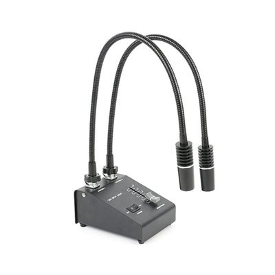 Microscope Kit 2 in 1/3 in 1 6500K 6W Microscope LED Gooseneck Light Industry Illuminator Lamp Spot Light Lamp Fill Light Lamp with 60 LED Ring Light Microscope Lens Adapters(2 in 1 A)