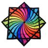 BVCY Flowstar Beginners Flow Star Spinning Cloth Easy to Rotate Sided Print Double Stitched Flow Toy Dapo Star Rainbow Vortex (R02-style3) view 1
