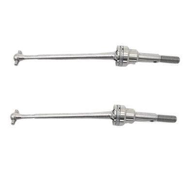 2Pcs Metal Front Drive Shaft Upgrade Parts Compatible with 1/12 RC Crawler and Short Course Models 12428 12423(Silver)