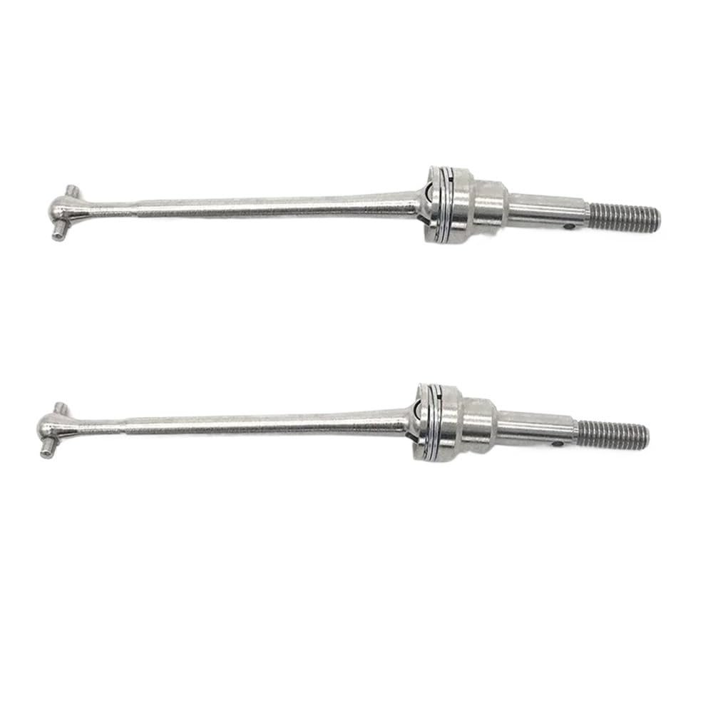 2Pcs Metal Front Drive Shaft Upgrade Parts Compatible with 1/12 RC Crawler and Short Course Models 12428 12423(Silver)