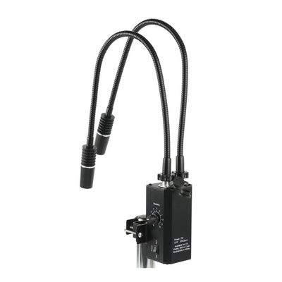 Microscope Kit 2 in 1/3 in 1 6500K 6W Microscope LED Gooseneck Light Industry Illuminator Lamp Spot Light Lamp Fill Light Lamp with 60 LED Ring Light Microscope Lens Adapters(2 in 1 C)