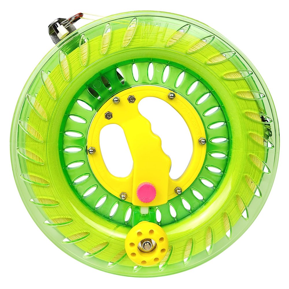 10.2 in Kite Reel Winder with Line, String Reel Winder for Kids & Adults, Easy to Use String and Spool, it Comes with Durable Line and Connector (Green)