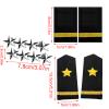 MOAIYU Policeman Costume Accessory Captain Star Stripes Shoulder Epaulettes Set Epaulet Shoulder Boards Security Uniform view 3