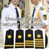 MOAIYU Policeman Costume Accessory Captain Star Stripes Shoulder Epaulettes Set Epaulet Shoulder Boards Security Uniform view 4