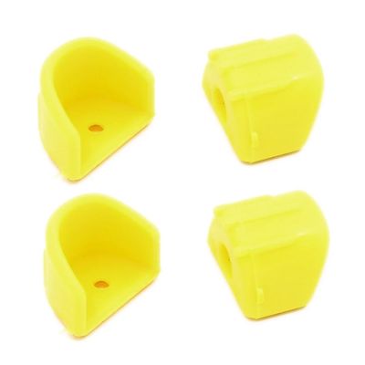 StiNGZjdM 4pc Shock Absorber & Hydraulic Frame Protection Protection Cover Shock Absorption Cap for 1:8 1:10 RC Car Parts for Traxxas for HSP for HPI(Yellow)