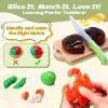 CUTE STONE 51-Piece Mini Play Kitchen Accessories for Kids, Pretend Cooking Playset with Pots, Pans, Utensils, Cutting Fun Fruits & Veggies, Learning Gift for Toddlers, Girls & Boys view 4