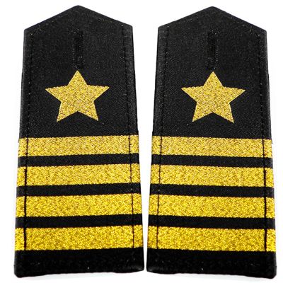 MOAIYU Policeman Costume Accessory Captain Star Stripes Shoulder Epaulettes Set Epaulet Shoulder Boards Security Uniform