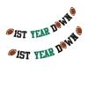 1st Year Down Banner-First Year Down Birthday Party Decorations,Football 1st Birthday Party Decorations view 1