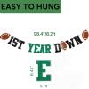 1st Year Down Banner-First Year Down Birthday Party Decorations,Football 1st Birthday Party Decorations view 2