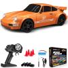 2PCS RC Drift Car, 1:24 Remote Control Car 4WD 15KM/H High Speed Racing Sport Car And 1/43 Scale 2.4GHz Full Proportional Mini RC Remote Control Sports for Kids Boys Girls Adults Gifts Birthday Ch view 2