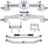 1/18 TRX4M Portal Axle,109.6g Aluminum CNC TRX4M Axle, Extended +10mm TRX4M Portal Axles with Two Servo Mount Options, for RC Crawler Car TRX4M Axle Upgrade Parts (Silver) view 1