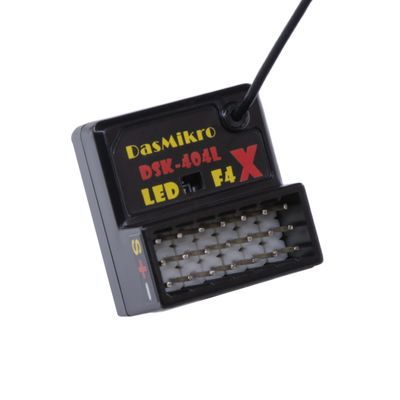 P.D DasMikro Futaxx 4ch/10ch 2.4GHz F-4x Receiver for T10PX T6PV EP Car Compatible Receiver "HV, S.Bxx2 Compatible, Support F/S Function, Telemetry Sensor, UR/SR Mode, Full Function" (DSK-404L)