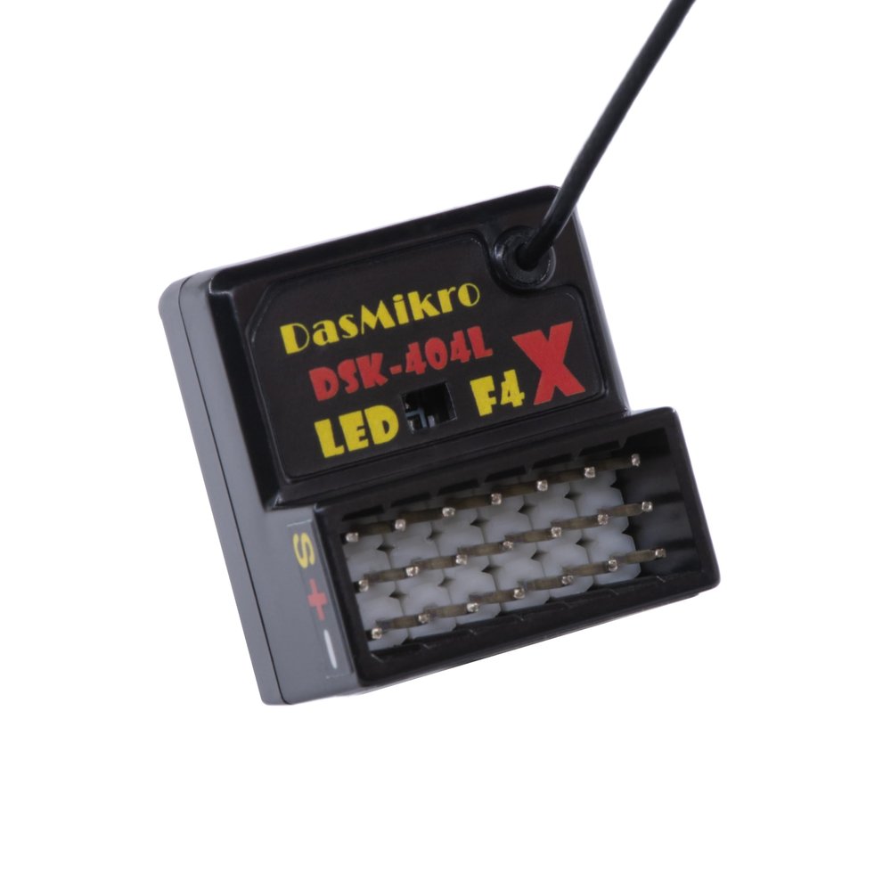 P.D DasMikro Futaxx 4ch/10ch 2.4GHz F-4x Receiver for T10PX T6PV EP Car Compatible Receiver "HV, S.Bxx2 Compatible, Support F/S Function, Telemetry Sensor, UR/SR Mode, Full Function" (DSK-404L)