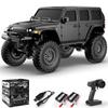 Moonzeamus RCS24 Off Road 1/24 RC Truck 4x4 Off Road Crawler Climbing Vehicle All Terrain RC Monster Truck Remote Control Car with Bright Headlight 2 Batteries Waterproof Hobby RTR (Black) view 1