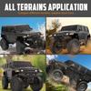 Moonzeamus RCS24 Off Road 1/24 RC Truck 4x4 Off Road Crawler Climbing Vehicle All Terrain RC Monster Truck Remote Control Car with Bright Headlight 2 Batteries Waterproof Hobby RTR (Black) view 3