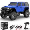 Moonzeamus RCS24 Off Road 1/24 RC Truck 4x4 Off Road Crawler Climbing Vehicle All Terrain RC Monster Truck Remote Control Car with Bright Headlight 2 Batteries Waterproof Hobby RTR (Blue) view 1