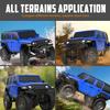 Moonzeamus RCS24 Off Road 1/24 RC Truck 4x4 Off Road Crawler Climbing Vehicle All Terrain RC Monster Truck Remote Control Car with Bright Headlight 2 Batteries Waterproof Hobby RTR (Blue) view 3