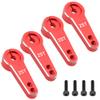 4Pcs Vgoohobby Aluminum 25T Servo Arm Horn Steering Arms Fit for Standard Servo Motors Compatible with Traxxas Axial Tamiya 1/10 RC Crawler Car (Red) view 1