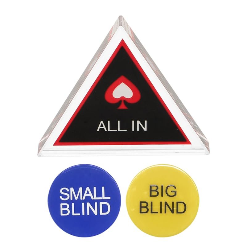 ORFOFE Poker Dealer Button Double-Sided Plastic Card Game Marker with Heart Design 2.75 Inch - Game Chips Holder for Poker Counting and Party Supplies