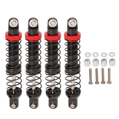 4Pcs RC Shocks Absorbers, Aluminium Alloy Adjustable Dual Section Spring Dampers for 1/10 RC Crawler Car (70mm)