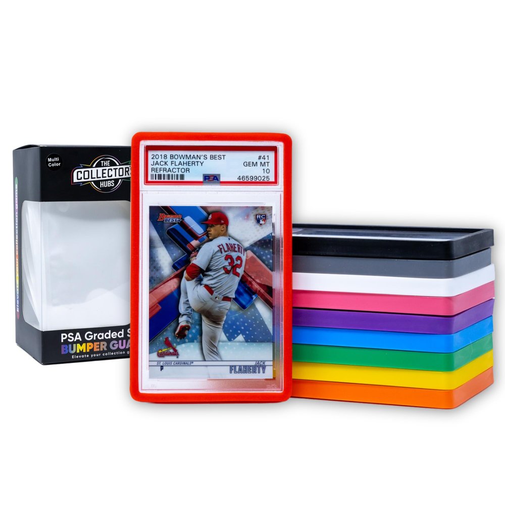 10 PSA Slab Guards  Impact-Resistant Protection System for PSA Graded Cards | Engineered Shock-Absorbing PSA Slab Protector | Multicolor PSA Bumper Guard Set