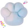 1pcs Rainbow Blue Big 5in Squishy Cat Paw Squeeze Toys,Cute Kawaii Squishies,Fur Ball,Jelly Kitty Paw Squishy Funny for Adults Kids view 1