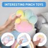 1pcs Rainbow Pink Big 5in Squishy Cat Paw Squeeze Toys,Cute Kawaii Squishies,Fur Ball,Jelly Kitty Paw Squishy Funny for Adults Kids view 4