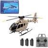 C123 RC Helicopter, 1:36 6CH EC135 Remote Control Helicopter for Adults, 2.4GHz RC Aircraft with 6-Axis Gyro, Inverted Flight, Altitude Hold, One Key Take Off/Landing (Champagne(3 Batteries) view 1