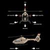 C123 RC Helicopter, 1:36 6CH EC135 Remote Control Helicopter for Adults, 2.4GHz RC Aircraft with 6-Axis Gyro, Inverted Flight, Altitude Hold, One Key Take Off/Landing (Champagne(3 Batteries) view 4