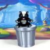 3pcs Articulated Skunk with Trash Can, 3D Printed Black and White Skunk, Tiny Animal Skunk Toy, 3D Printed Trash can, Skunk Toy, Trash Panda, Fidget ADHD Autism Toy AR004 view 4