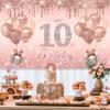 10th Birthday Decorations for Girls,Banner,Backdrop, its my 10th Birthday Sash, Sweet Rhinestone Tiara Crown,Balloons view 3